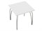 Стол обеденный квадратный TLC-1.2 (OC-11), столешница ЛДСП  White In 2S, каркас Сталь  Aluminum Gloss,  742*750*750 sppr5VVTtoAR77511