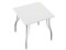 Стол обеденный квадратный TLC-1.2 (OC-12), столешница ЛДСП  White In 2S, каркас Сталь  Aluminum Gloss,  742*750*750 sppr5VVTtoAR77514