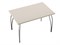Стол обеденный прямоугольный TLC-1.2 (ОС-11), столешница ЛДСП  Cashmere In 2S, каркас Сталь  Aluminum Gloss,  742*1200*750 sppr5VVTtoAR77505