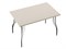 Стол обеденный прямоугольный TLC-1.2 (ОС-12), столешница ЛДСП  Cashmere In 2S, каркас Сталь  Aluminum Gloss,  742*1200*750 sppr5VVTtoAR77506