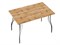 Стол обеденный прямоугольный TLC-1.2 (ОС-12), столешница ЛДСП  Wotan Oak 2S, каркас Сталь  Aluminum Gloss,  742*1200*750 sppr5VVTtoAR72085