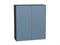 Кухонный  Шкаф верхний с 2-мя дверцами Фьюжн Graphite, Silky Blue, 920, 800, каркас ЛДСП  Graphite, фасад МДФ  Silky Blue,  920*800*320 sppr5VVTtoAR52066 - фото 3810258