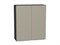 Кухонный  Шкаф верхний с 2-мя дверцами Фьюжн Graphite, Silky Grey, 920, 800, каркас ЛДСП  Graphite, фасад МДФ  Silky Grey,  920*800*320 sppr5VVTtoAR52054 - фото 3810262