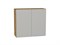 Кухонный  Шкаф верхний с 2-мя дверцами Фьюжн Дуб Вотан, Silky Light Grey, 720, 800, каркас ЛДСП  Дуб Вотан, фасад МДФ  Silky Light Grey,  716*800*320 sppr5VVTtoAR66615 - фото 3810336