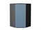 Кухонный  Шкаф верхний угловой Фьюжн Graphite, Silky Blue, 920, каркас ЛДСП  Graphite, фасад МДФ  Silky Blue,  920*600*600 sppr5VVTtoAR52100 - фото 3810471