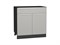 Кухонный  Шкаф нижний с 2-мя дверцами и ящиком Фьюжн Graphite, Silky Light Grey, 800, каркас ЛДСП  Graphite, фасад МДФ  Silky Light Grey,  816*800*480 sppr5VVTtoAR66681 - фото 3810913