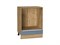 Кухонный  Шкаф нижний под духовку Фьюжн Дуб Вотан, Silky Blue, 600, каркас ЛДСП  Дуб Вотан, фасад МДФ  Silky Blue,  816*600*476 sppr5VVTtoAR60934 - фото 3811188