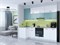 Кухонный гарнитур модульный Флэт-04, каркас ЛДСП  Белый, фасад ЛДСП  Grey-green In 2S/White In 2S,  2340*1000/2500*600 sppr5VVTtoAR65640 - фото 3813481