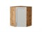 Кухонный  Шкаф верхний угловой Сканди Дуб Вотан, Cappuccino Softwood, 720, каркас ЛДСП  Дуб Вотан, фасад МДФ  Cappuccino Softwood,  716*600*600 sppr5VVTtoAR62976 - фото 3815854