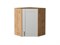 Кухонный  Шкаф верхний угловой Лофт Дуб Вотан, Grey Silk, 720, каркас ЛДСП  Дуб Вотан, фасад МДФ  Grey Silk,  716*600*600 sppr5VVTtoAR69658 - фото 3818004