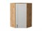 Кухонный  Шкаф верхний угловой Лофт Дуб Вотан, Grey Silk, 920, каркас ЛДСП  Дуб Вотан, фасад МДФ  Grey Silk,  920*600*600 sppr5VVTtoAR69659 - фото 3818005