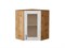 Кухонный  Шкаф верхний угловой остекленный Лофт Дуб Вотан, Nordic Oak, 720, каркас ЛДСП  Дуб Вотан, фасад МДФ/Стекло  Nordic Oak,  716*600*600 sppr5VVTtoAR63318 - фото 3818042