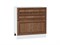 Кухонный  Шкаф нижний с 3-мя ящиками Шале Белый, Brown Dreamline, 800, каркас ЛДСП  Белый, фасад МДФ  Brown Dreamline,  816*800*480 sppr5VVTtoAR53997 - фото 3819582