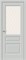 Межкомнатная дверь   Неоклассик-35 Grey Matt White Сrystal 200*60,  неоклассика,  остекленные, spBRV066-0369 - фото 3834598