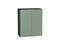 Кухонный гарнитур модульный Фьюжн-05 В*Ш*Г 2140*1100*600, фасад МДФ  Silky Mint/Silky White, корпус  Graphite, столешница  Черный детройт ms2510VVT_60736
