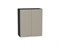 Шкаф верхний с 2-мя дверцами Фьюжн Graphite, Silky Grey, 720, 600 В*Ш*Г 716*600*320, фасад МДФ  Silky Grey, корпус  Graphite ms2510VVT_52038