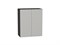 Шкаф верхний с 2-мя дверцами Фьюжн Graphite, Silky Light Grey, 720, 600 В*Ш*Г 716*600*320, фасад МДФ  Silky Light Grey, корпус  Graphite ms2510VVT_66619
