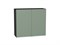 Шкаф верхний с 2-мя дверцами Фьюжн Graphite, Silky Mint, 720, 800 В*Ш*Г 716*800*320, фасад МДФ  Silky Mint, корпус  Graphite ms2510VVT_52058