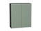 Шкаф верхний с 2-мя дверцами Фьюжн Graphite, Silky Mint, 920, 800 В*Ш*Г 920*800*320, фасад МДФ  Silky Mint, корпус  Graphite ms2510VVT_52060