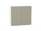 Шкаф верхний с 2-мя дверцами Фьюжн Белый, Silky Grey, 720, 800 В*Ш*Г 716*800*320, фасад МДФ  Silky Grey, корпус  Белый ms2510VVT_52049