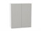Шкаф верхний с 2-мя дверцами Фьюжн Белый, Silky Light Grey, 920, 800 В*Ш*Г 920*800*320, фасад МДФ  Silky Light Grey, корпус  Белый ms2510VVT_66613