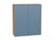 Шкаф верхний с 2-мя дверцами Фьюжн Дуб Вотан, Silky Blue, 920, 800 В*Ш*Г 920*800*320, фасад МДФ  Silky Blue, корпус  Дуб Вотан ms2510VVT_60828