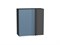 Шкаф верхний прямой угловой Фьюжн Graphite, Silky Blue, 690 В*Ш*Г 716*690*345, фасад МДФ  Silky Blue, корпус  Graphite ms2510VVT_51939