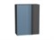 Шкаф верхний прямой угловой Фьюжн Graphite, Silky Blue, 920 В*Ш*Г 920*700*345, фасад МДФ  Silky Blue, корпус  Graphite ms2510VVT_60151
