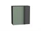 Шкаф верхний прямой угловой Фьюжн Graphite, Silky Mint, 690 В*Ш*Г 716*690*345, фасад МДФ  Silky Mint, корпус  Graphite ms2510VVT_51937