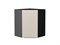 Шкаф верхний угловой Фьюжн Graphite, Cream Silk, 720 В*Ш*Г 716*600*600, фасад МДФ  Cream Silk, корпус  Graphite ms2510VVT_71949