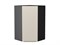 Шкаф верхний угловой Фьюжн Graphite, Cream Silk, 920 В*Ш*Г 920*600*600, фасад МДФ  Cream Silk, корпус  Graphite ms2510VVT_71950