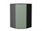Шкаф верхний угловой Фьюжн Graphite, Silky Mint, 920 В*Ш*Г 920*600*600, фасад МДФ  Silky Mint, корпус  Graphite ms2510VVT_52098