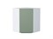 Шкаф верхний угловой Фьюжн Белый, Silky Mint, 720 В*Ш*Г 716*600*600, фасад МДФ  Silky Mint, корпус  Белый ms2510VVT_52089