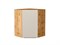 Шкаф верхний угловой Фьюжн Дуб Вотан, Cream Silk, 720 В*Ш*Г 716*600*600, фасад МДФ  Cream Silk, корпус  Дуб Вотан ms2510VVT_71947