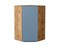 Шкаф верхний угловой Фьюжн Дуб Вотан, Silky Blue, 920 В*Ш*Г 920*600*600, фасад МДФ  Silky Blue, корпус  Дуб Вотан ms2510VVT_60910