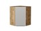Шкаф верхний угловой Фьюжн Дуб Вотан, Silky Light Grey, 720 В*Ш*Г 716*600*600, фасад МДФ  Silky Light Grey, корпус  Дуб Вотан ms2510VVT_66631