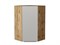 Шкаф верхний угловой Фьюжн Дуб Вотан, Silky Light Grey, 920 В*Ш*Г 920*600*600, фасад МДФ  Silky Light Grey, корпус  Дуб Вотан ms2510VVT_66632