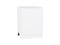 Шкаф нижний с 1-ой дверцей Фьюжн Белый, Silky White, 600 В*Ш*Г 816*600*480, фасад МДФ  Silky White, корпус  Белый ms2510VVT_52161