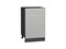 Шкаф нижний с 1-ой дверцей и ящиком Фьюжн Graphite, Silky Light Grey, 500 В*Ш*Г 816*500*480, фасад МДФ  Silky Light Grey, корпус  Graphite ms2510VVT_66653