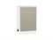 Шкаф нижний с 1-ой дверцей и ящиком Фьюжн Белый, Silky Grey, 500 В*Ш*Г 816*500*480, фасад МДФ  Silky Grey, корпус  Белый ms2510VVT_52137