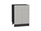 Шкаф нижний с 2-мя дверцами и ящиком Фьюжн Graphite, Silky Light Grey, 600 В*Ш*Г 816*600*480, фасад МДФ  Silky Light Grey, корпус  Graphite ms2510VVT_66680
