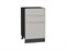 Шкаф нижний с 3-мя ящиками Фьюжн Graphite, Silky Light Grey, 500 В*Ш*Г 816*500*480, фасад МДФ  Silky Light Grey, корпус  Graphite ms2510VVT_66701