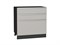 Шкаф нижний с 3-мя ящиками Фьюжн Graphite, Silky Light Grey, 800 В*Ш*Г 816*800*480, фасад МДФ  Silky Light Grey, корпус  Graphite ms2510VVT_66703