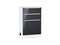 Шкаф нижний с 3-мя ящиками Фьюжн Белый, Anthracite, 500 В*Ш*Г 816*500*480, фасад МДФ  Anthracite, корпус  Белый ms2510VVT_39750