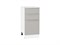 Шкаф нижний с 3-мя ящиками Фьюжн Белый, Silky Light Grey, 400 В*Ш*Г 816*400*480, фасад МДФ  Silky Light Grey, корпус  Белый ms2510VVT_66690