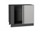 Шкаф нижний угловой Фьюжн Graphite, Silky Light Grey В*Ш*Г 816*890*480, фасад МДФ  Silky Light Grey, корпус  Graphite ms2510VVT_66709