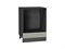 Шкаф нижний под духовку Фьюжн Graphite, Silky Grey, 600 В*Ш*Г 816*600*476, фасад МДФ  Silky Grey, корпус  Graphite ms2510VVT_52120