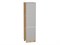 Шкаф пенал с 2-мя дверцами Фьюжн Дуб Вотан, Silky Light Grey, 2340, 600 В*Ш*Г 2336*600*576, фасад МДФ  Silky Light Grey, корпус  Дуб Вотан ms2510VVT_66729