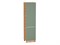 Шкаф пенал с 2-мя дверцами Фьюжн Дуб Вотан, Silky Mint, 2340, 600 В*Ш*Г 2336*600*576, фасад МДФ  Silky Mint, корпус  Дуб Вотан ms2510VVT_60709