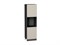 Шкаф пенал с 2-мя дверцами под технику Фьюжн Graphite, Cream Silk, 2140 В*Ш*Г 2132*600*576, фасад МДФ  Cream Silk, корпус  Graphite ms2510VVT_72036